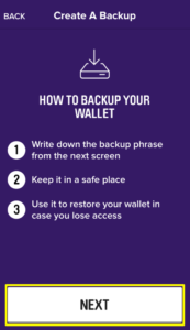 Abra bitcoin wallet recovery phrase - show backup phrase